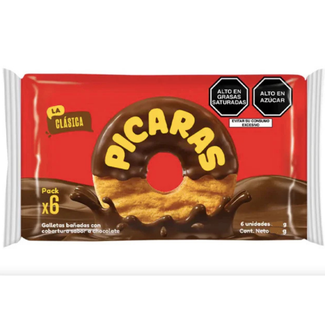 Picaras La Clasica Chocolate Y Vainilla 6 Pack 228g