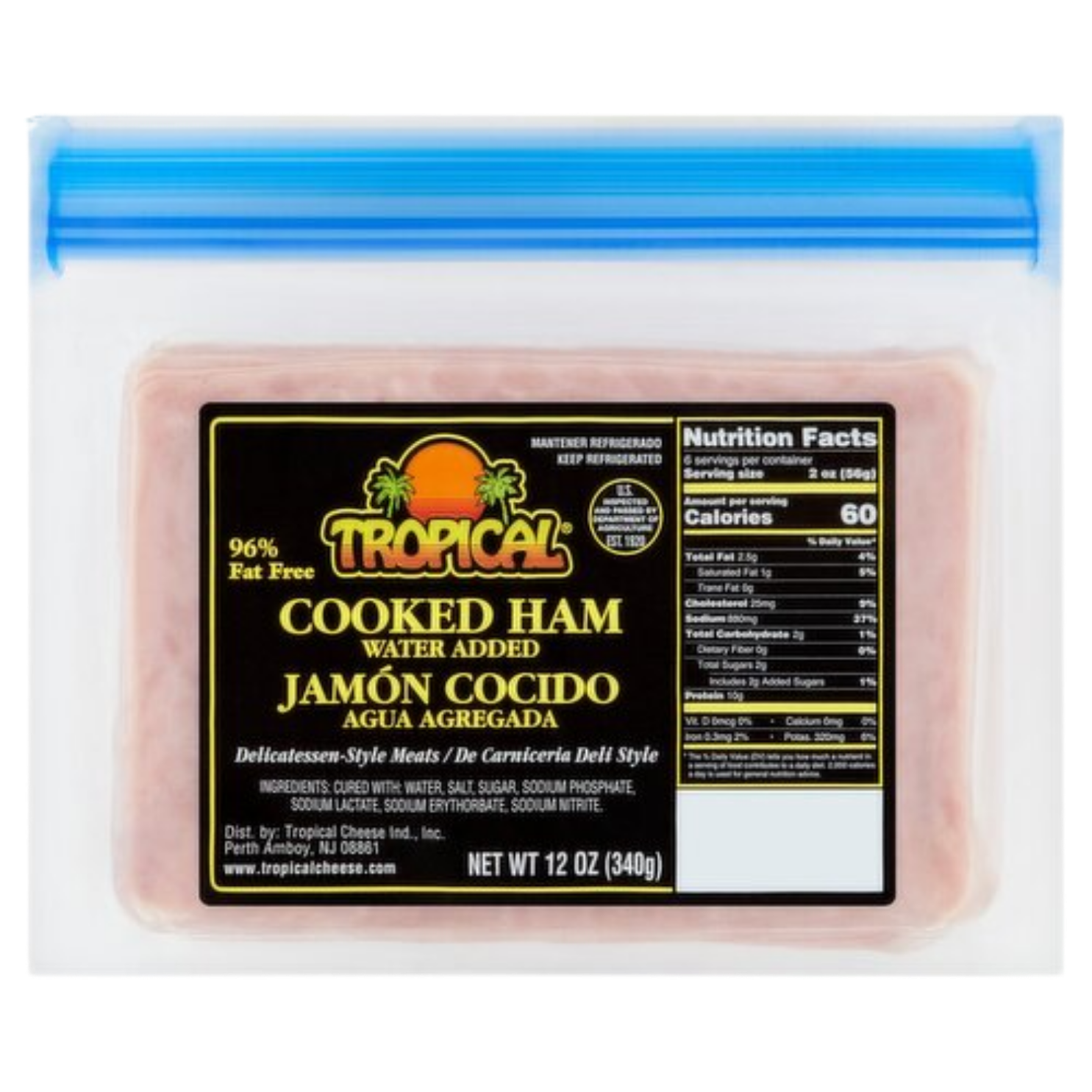 Tropical Cooked Ham  12oz X12