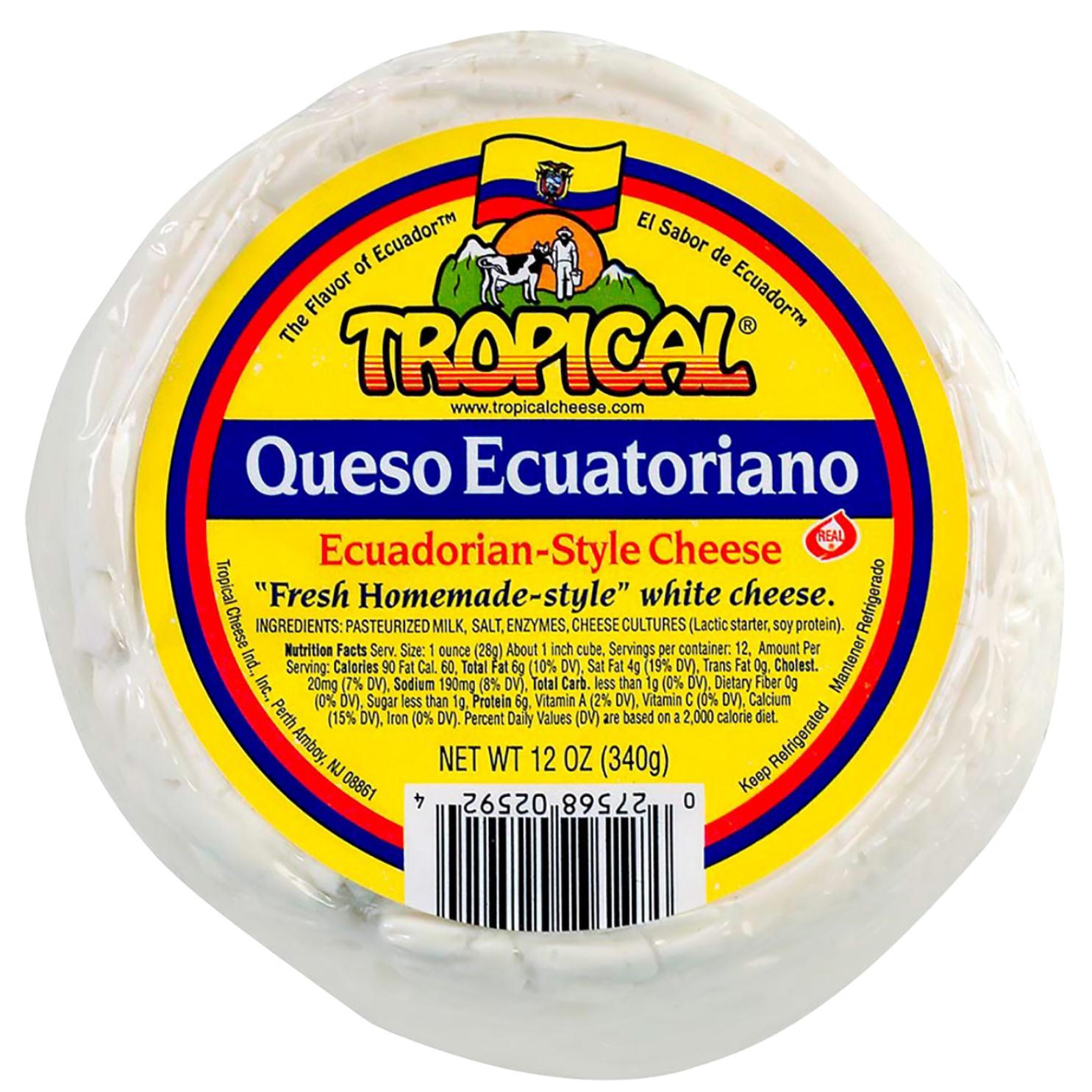 Queso Ecuatoriano Tropical 12 Oz X 6