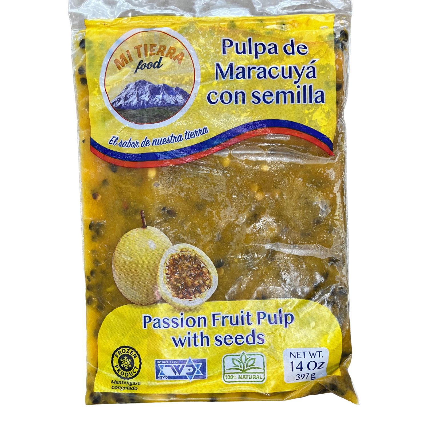 Mi Tierra Pulpa De Maracuya Con Semillas 14oz