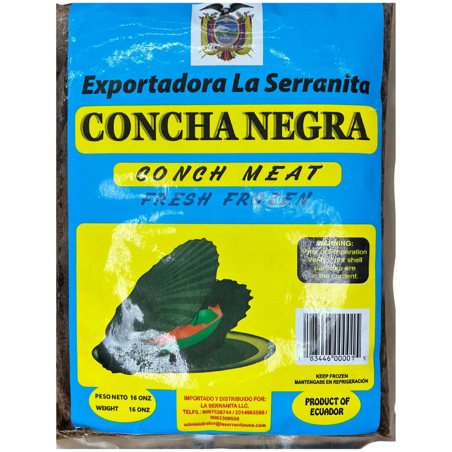 Concha Negra 16 Onz