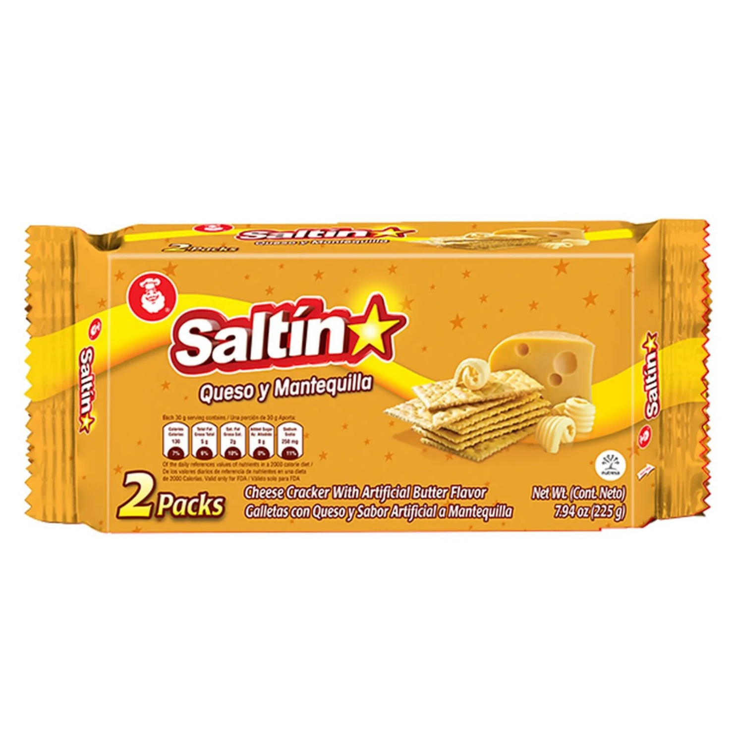 Saltin Queso Y Mantequilla 2 packs 7.94 Oz
