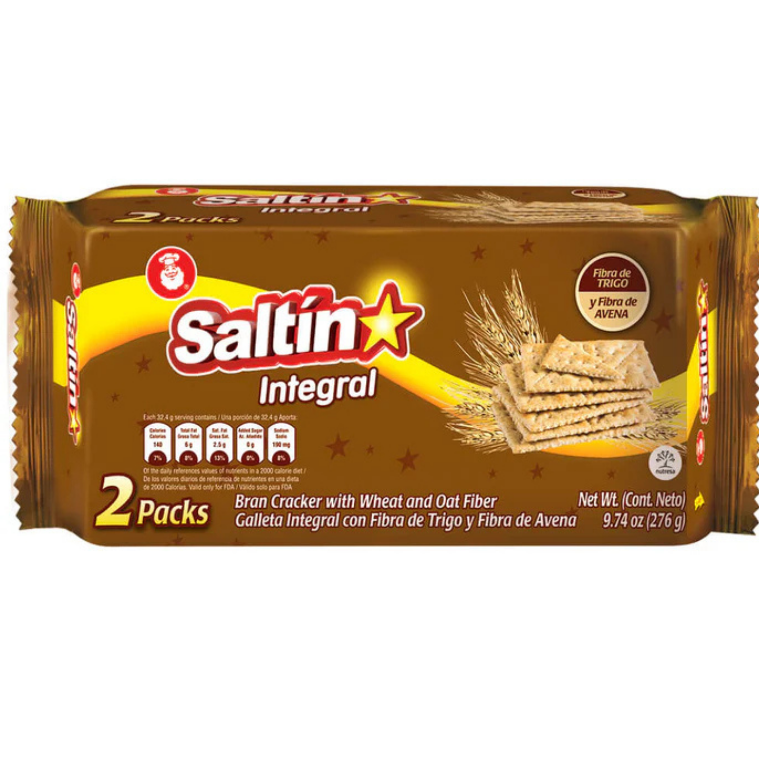 Saltin Wheat Bran 2 packs 9.74 Oz