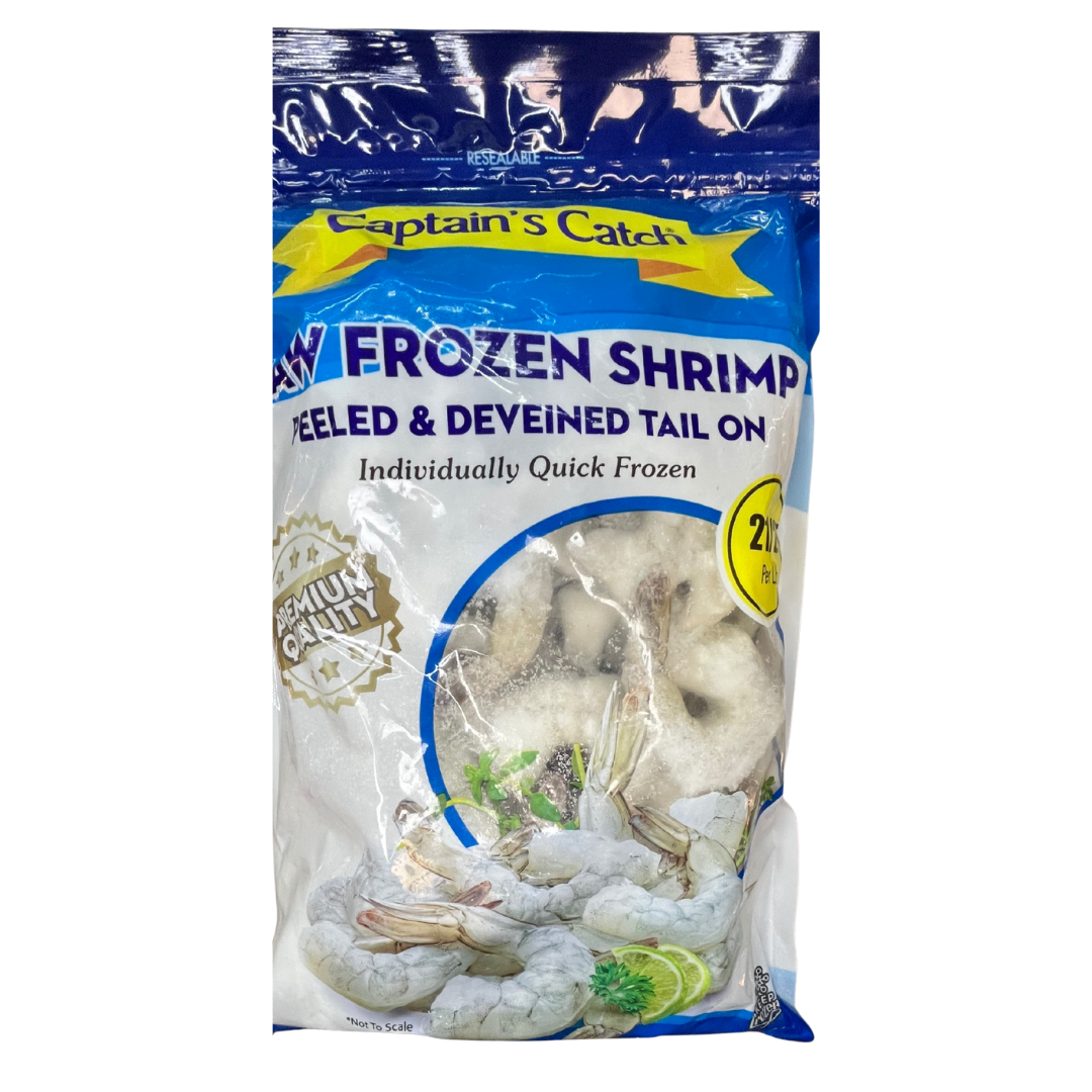 Captains Catch Raw Frozen Shrimp Tail On 21/25  2lbs