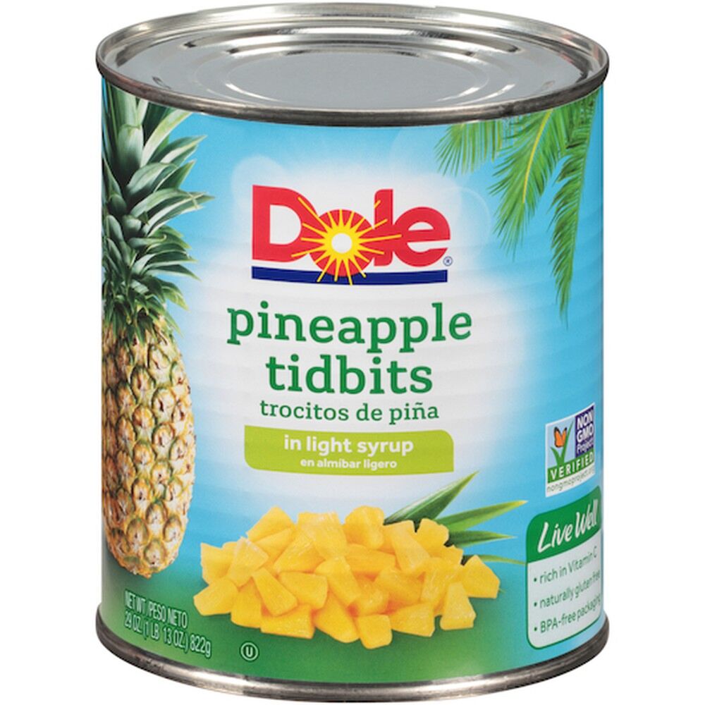 Dole Pineapple Tidbits 29 Oz X12